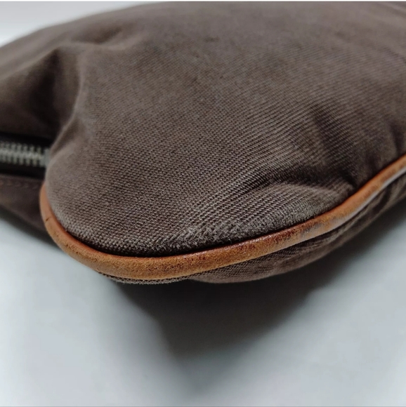 HERMES HAND BAG BROWN CANVAS - Picture 6 of 10